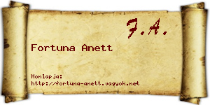 Fortuna Anett névjegykártya
